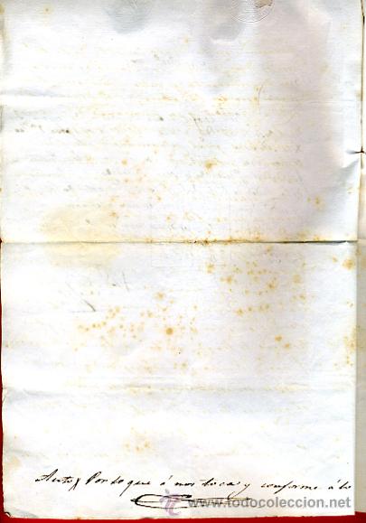 Manuscritos antiguos: DOCUMENTO SOBRE TRASLADO AL CEMENTERIO DE VALENCIA 1854, ORIGINAL, M13 - Foto 2