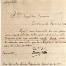 Manuscritos antiguos: RECIBO MANUSCRITO DE PAGO DE ALQUILER - AÑO 1934. Lote 26393426