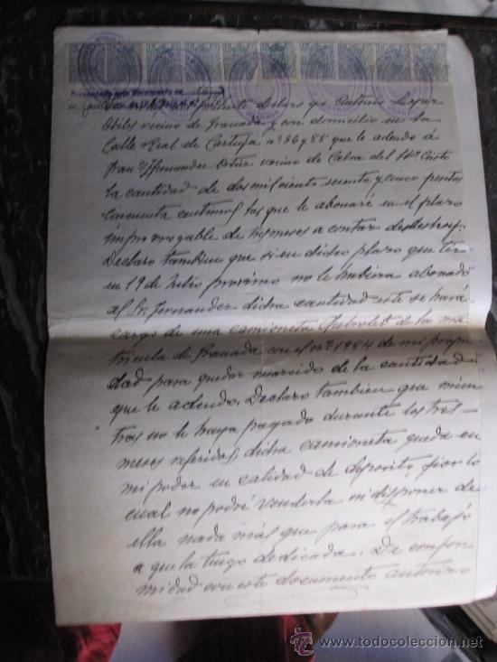 Manuscritos antiguos: CURIOSO DOCUMENTO DE RECONOCIMIENTO DE DEUDA CON NUMEROSISIMAS POLIZAS. 1929 - Foto 1