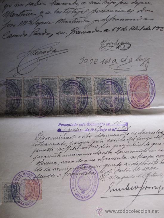 Manuscritos antiguos: CURIOSO DOCUMENTO DE RECONOCIMIENTO DE DEUDA CON NUMEROSISIMAS POLIZAS. 1929 - Foto 3
