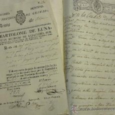 Manuscritos antiguos: GRANADA. DOCUMENTOS 1755-1826. RARAS CARTAS DE PAGO, ESCRITURAS MANUSCRITAS , CONJUNTO DOCUMENTAL