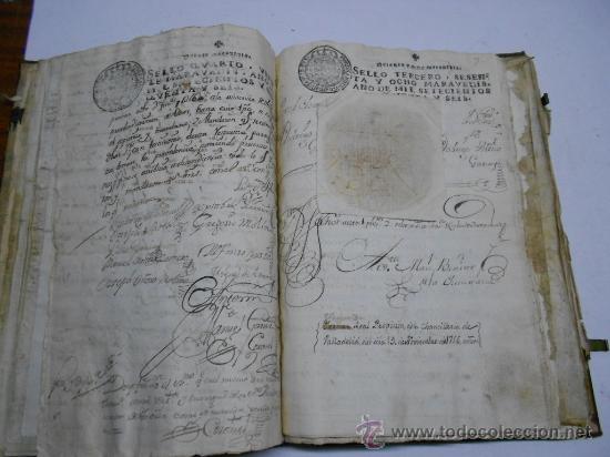 Manuscritos antiguos: REAL EXECUTORIA DE NOBLEZA SOLARIEGA DEL APELLIDO CALVO, Manuscrito pergamino 1502-1751 firma real - Foto 15 - 30387314