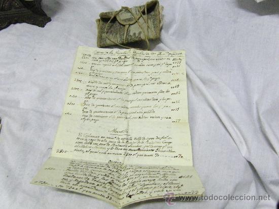 Manuscritos antiguos: CARTERITA ANTIGUA  GUARDA DOCUMNENTOS CON ESRITO - Foto 4