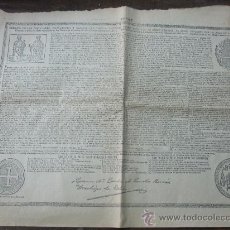 Manuscritos antiguos: BULA DE SANTA CRUZADA DE LEON XIII PARA LOS REINOS DE ESPAÑA. 1905. DOBLE FOLIO IMPRESO