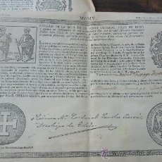 Manuscritos antiguos: RARA BULA PARA ANIMAS DEL PURGATORIO(75 CENTIMOS DE PESETA) 1905. PAPA LEON XIII