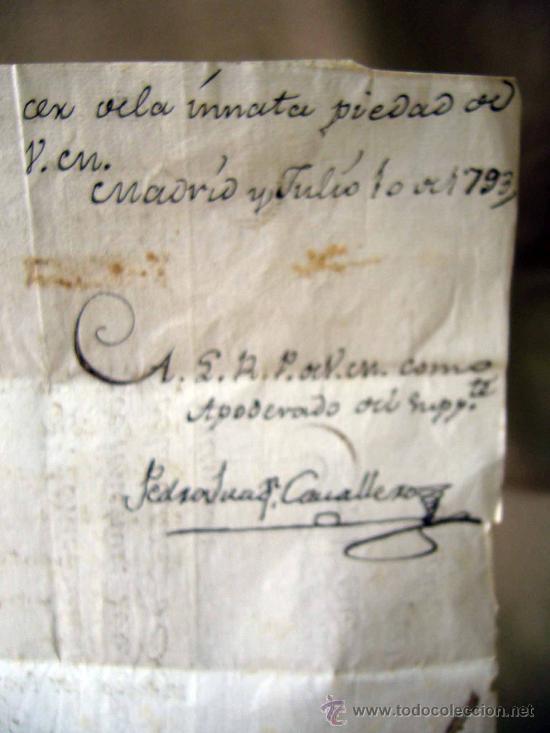 Manuscritos antiguos: MANUSCRITO, 1793, SUPLICATORIO JUEZ DE VALENCIA, POR CEDULA DE EXPULSION DE FRANCESES APODERADOS - Foto 5