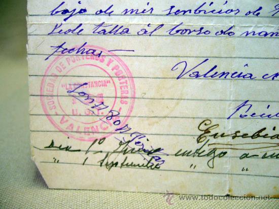 Manuscritos antiguos: DOCUMENTO, MANUSCRITO, RECIBO, 1934, VALENCIA, CON CU&Ntilde;O - Foto 1