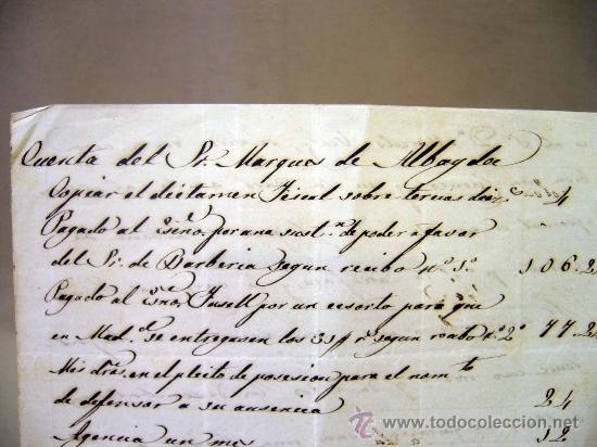Manuscritos antiguos: DOCUMENTO, MANUSCRITO, RECIBO, 1848, MARQUES DE ALBAYDA - Foto 4