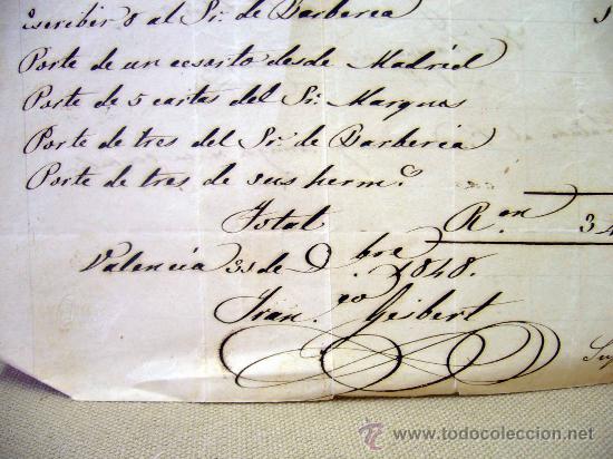 Manuscritos antiguos: DOCUMENTO, MANUSCRITO, RECIBO, 1848, MARQUES DE ALBAYDA - Foto 2