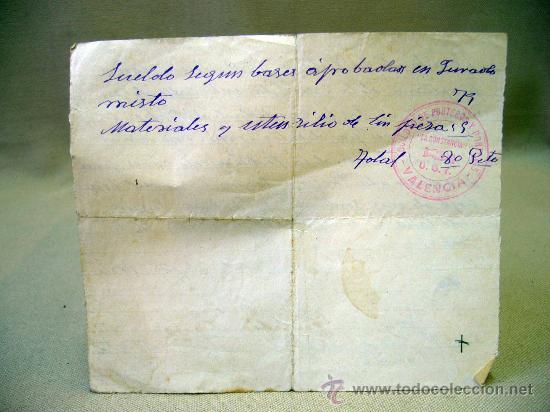 Manuscritos antiguos: DOCUMENTO, MANUSCRITO, RECIBO, 1934, VALENCIA, CON CU&Ntilde;O - Foto 4