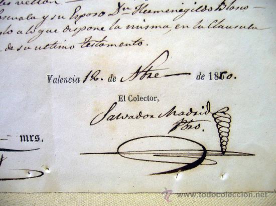 Manuscritos antiguos: DOCUMENTO, MANUSCRITO, 1860, VALENCIA, RECIBO - Foto 3