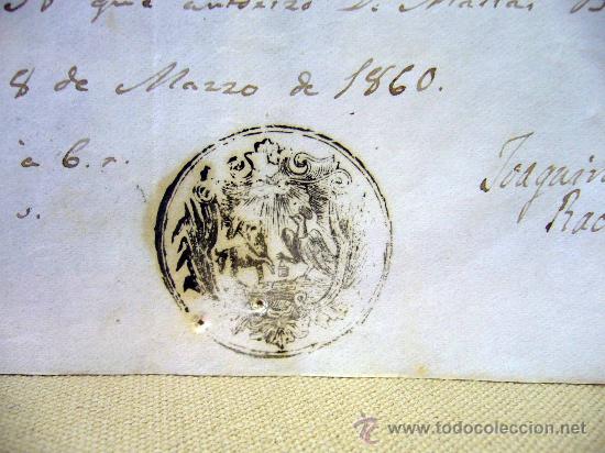 Manuscritos antiguos: DOCUMENTO, MANUSCRITO, 1860, VALENCIA, RECIBO, SELLADO - Foto 5