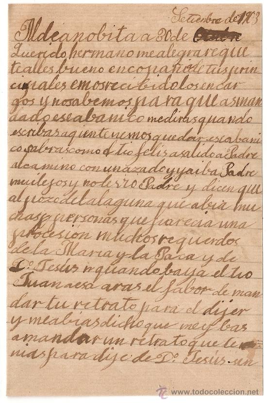 Manuscritos antiguos: *** CARTA PERSONAL MANUSCRITA SEPTIEMBRE DE 1903 *** - Foto 1