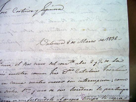 Manuscritos antiguos: DOCUMENTO, CARTA DE FALLECIMIENTO, DEFUNCION, 1836 - Foto 4