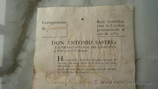 Manuscritos antiguos: 1763. Documento de la Real Contribuci&oacute;n de Catastro. Rocacorba (Gerona) - Foto 5
