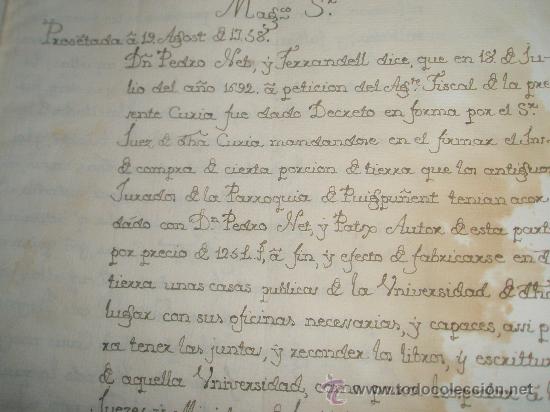 Manuscritos antiguos: MALLORCA PUIGPUNYENT CONFLICTO EDIFICAR EDIFICIOS PUBLICOS AYUNTAMIENTO PARA ESCRIBANO CIRUJANO 1758 - Foto 5