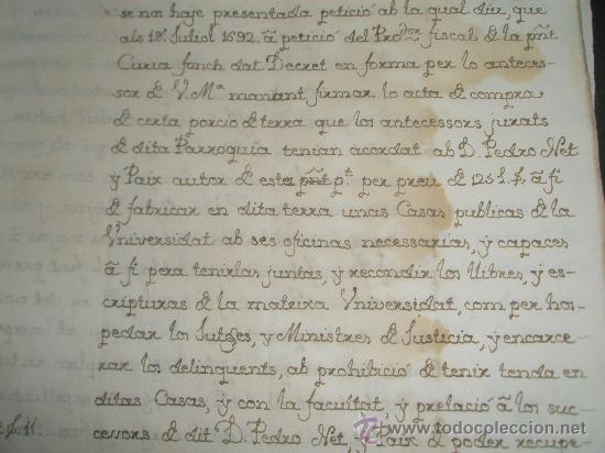 Manuscritos antiguos: MALLORCA PUIGPUNYENT CONFLICTO EDIFICAR EDIFICIOS PUBLICOS AYUNTAMIENTO PARA ESCRIBANO CIRUJANO 1758 - Foto 7
