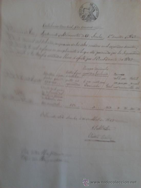 Manuscritos antiguos: documento 1853,contribucion industrial y de comercio - Foto 1