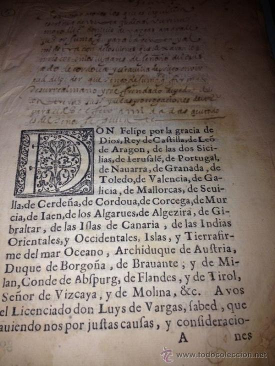 Alte Manuskripte: 1610 y 1614 Felipe III, Subasta y venta del Olivar de Fuente Rey en Carcabuey, Priego de C&oacute;rdoba