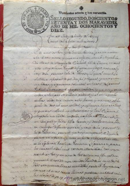 Manuscritos antiguos: Manuscrito de 1810. Pollensa, Mallorca - Foto 1