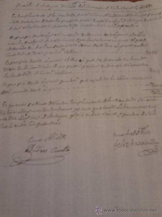Manuscritos antiguos: Manuscrito de un ayuntamiento de 1850 - Foto 1