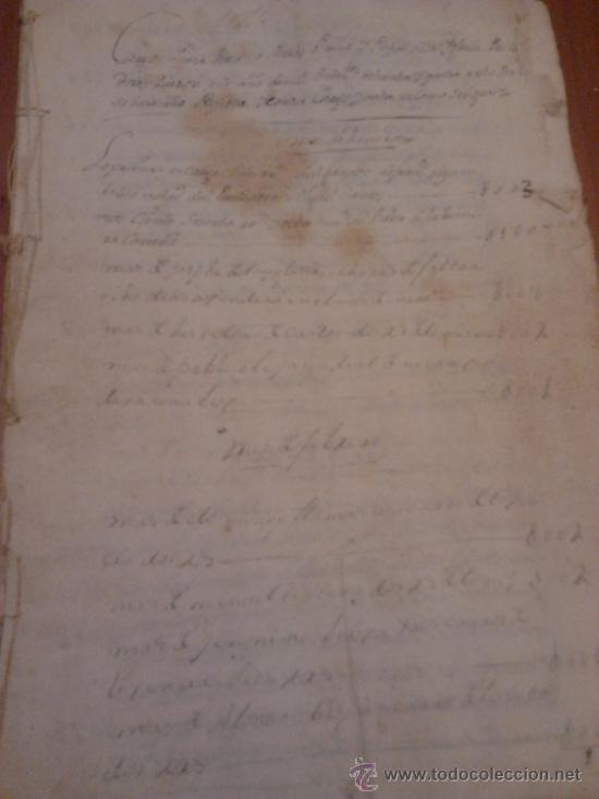 Manuscritos antiguos: manuscrito de 1784 con 18 paginas cosidas - Foto 1