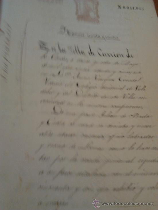 Manuscritos antiguos: Escritura en 1875 consta de 10 paginas en Carrion de los Condes - Foto 1