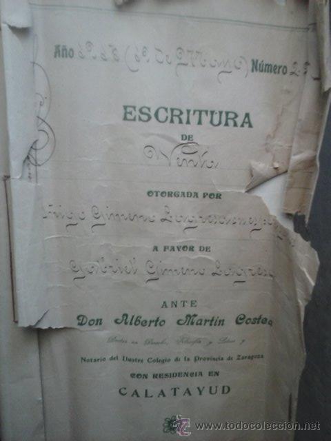 Manuscritos antiguos: Escritura Publica Extendida en 1913 en Calatayud - Foto 1
