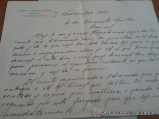 Manuscritos antiguos: Carta de un abogado en 1933 - Foto 1