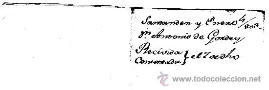 Manuscritos antiguos: Santander-San Sebasti&aacute;n. 1.803. - Foto 2