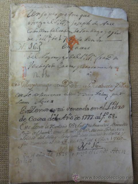 Manuscritos antiguos: CENSO PERPETUO VALLADOLID TAPAS PERGAMINO - Foto 1