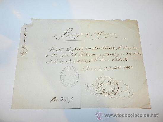 Manuscritos antiguos: DOCUMENTO GERVASIO DE CASSOLAS 1809, SE&Ntilde;ALES DE USO - Foto 1