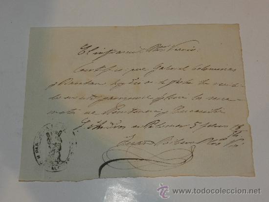 Manuscritos antiguos: DOCUMENTO SAN ANDRES DE PALOMAR 1894, SE&Ntilde;ALES DE USO - Foto 1