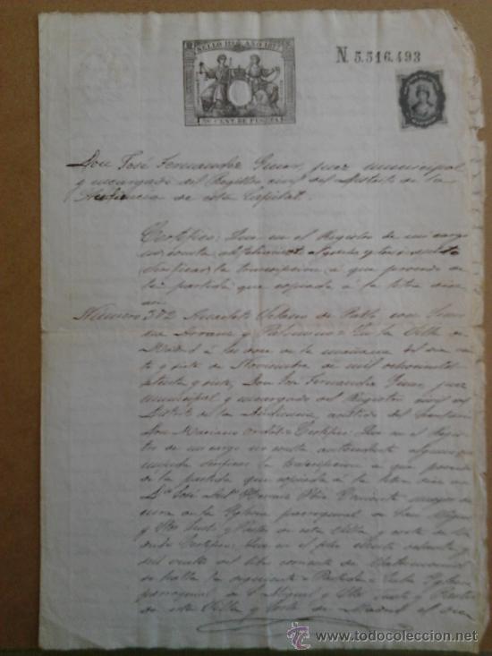 Manuscritos antiguos: Manuscrito de 1877 de 3  paginas - Foto 1