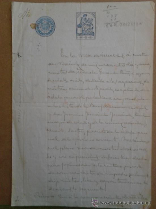 Manuscritos antiguos: Manuscrito en Villalobos en 1919 de 4 paginas - Foto 1