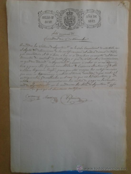 Manuscritos antiguos: Manuscrito de 1842 - Foto 1