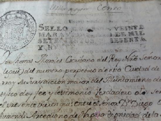 Manuscritos antiguos: OYON CENSO - Foto 1