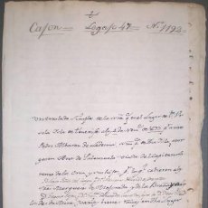 Manuscritos antiguos: TRASLADO SIMPLE DE LA ESCRITURA, QUE EN SANTA URSOLA, ISLA DE TENERIFE A 4 DE NOV. DE 1693.... Lote 39180566
