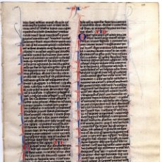 Manuscritos antiguos: PERGAMINO MANUSCRITO \ ABADÍA DE SANTA GENOVEVA, PARÍS (LUIS IX EL SANTO) - AÑO 1247 \ SIGLO XIII. Lote 40408835