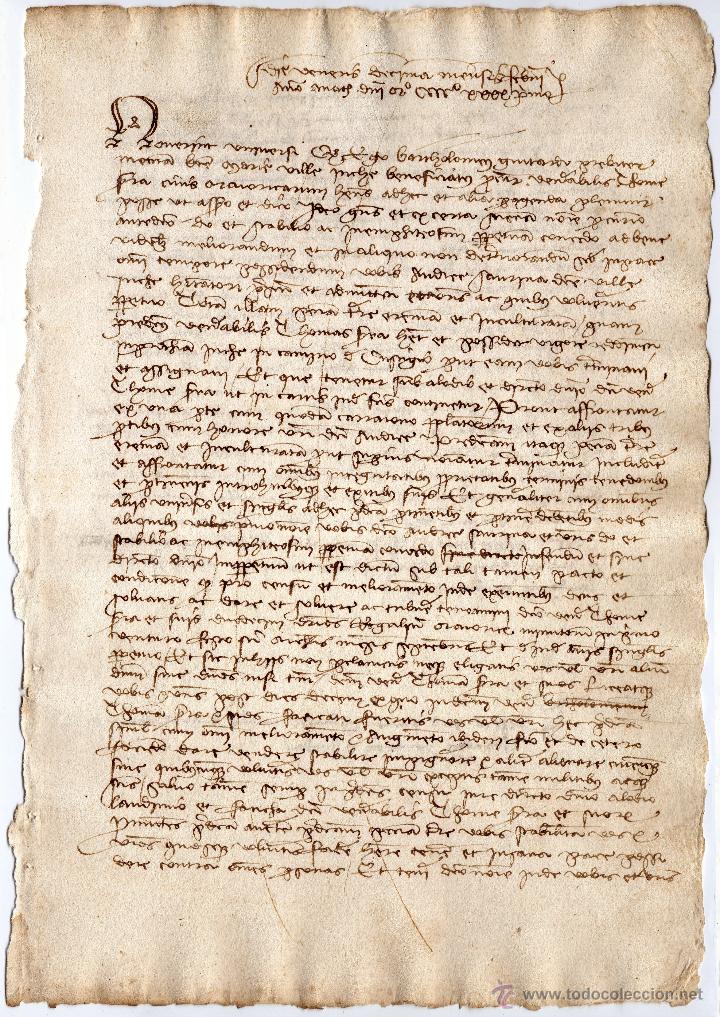 Manuscritos antiguos: Manuscrito medieval \ Venta de bienes en la Isla de Mallorca (A&ntilde;o 1441)