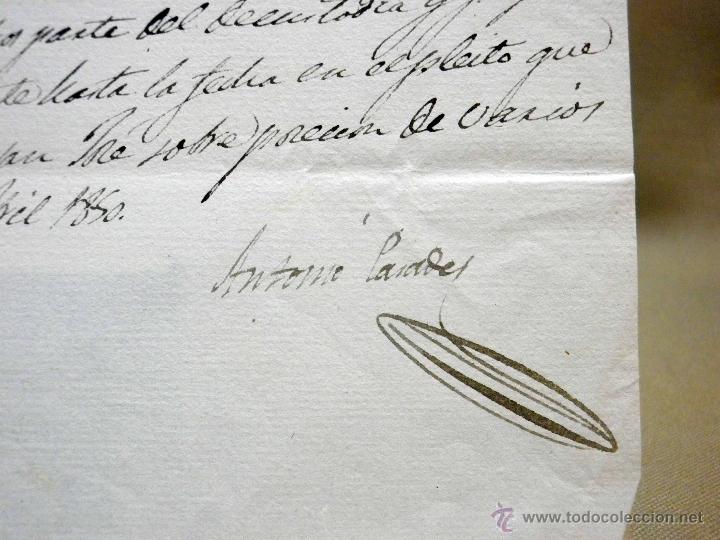 Manuscritos antiguos: RECIBO, DOCUMENTO ANTIGUO, MANUSCRITO, 1850, 22 X 16 CM - Foto 3