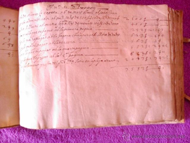 Manuscritos antiguos: RARISSIMA LLIBRETA CATALANA DE COMPTES 1593 - Foto 2