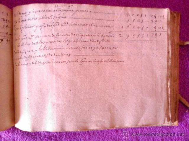 Manuscritos antiguos: RARISSIMA LLIBRETA CATALANA DE COMPTES 1593 - Foto 3