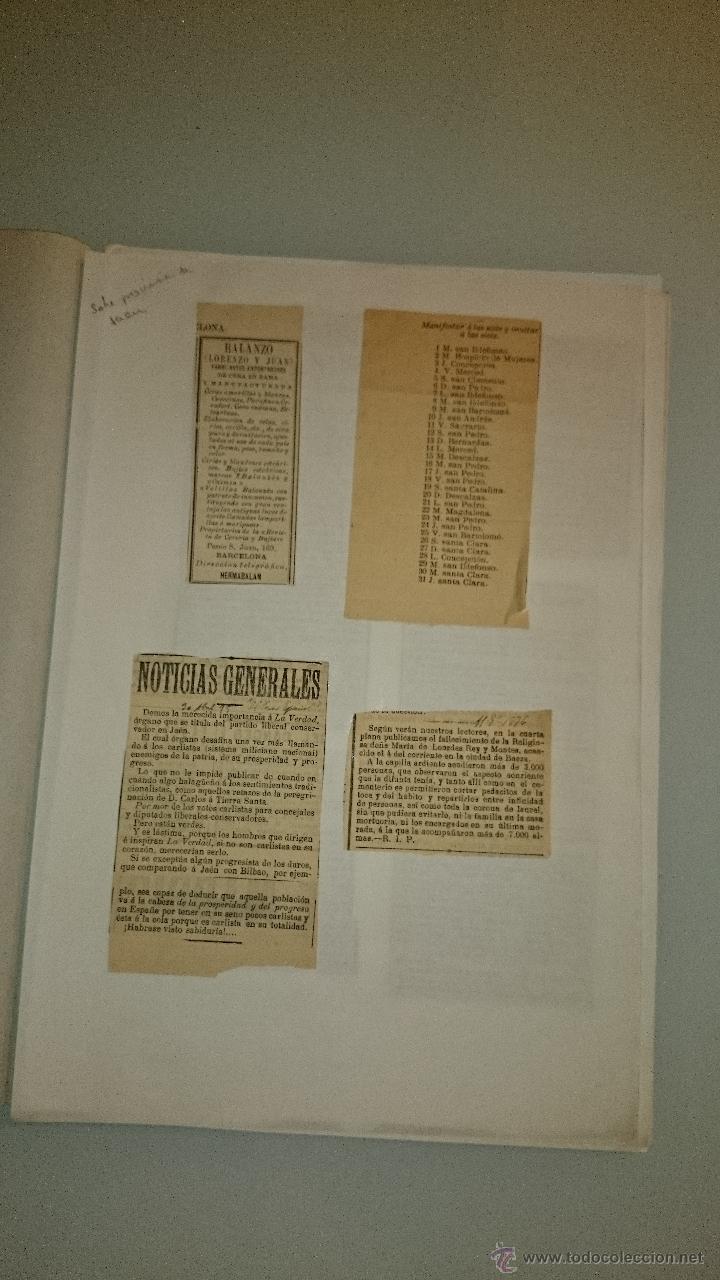 Manuscritos antiguos: &Uacute;BEDA JA&Eacute;N MANUSCRITOS CARLISMO 1896 - Foto 3