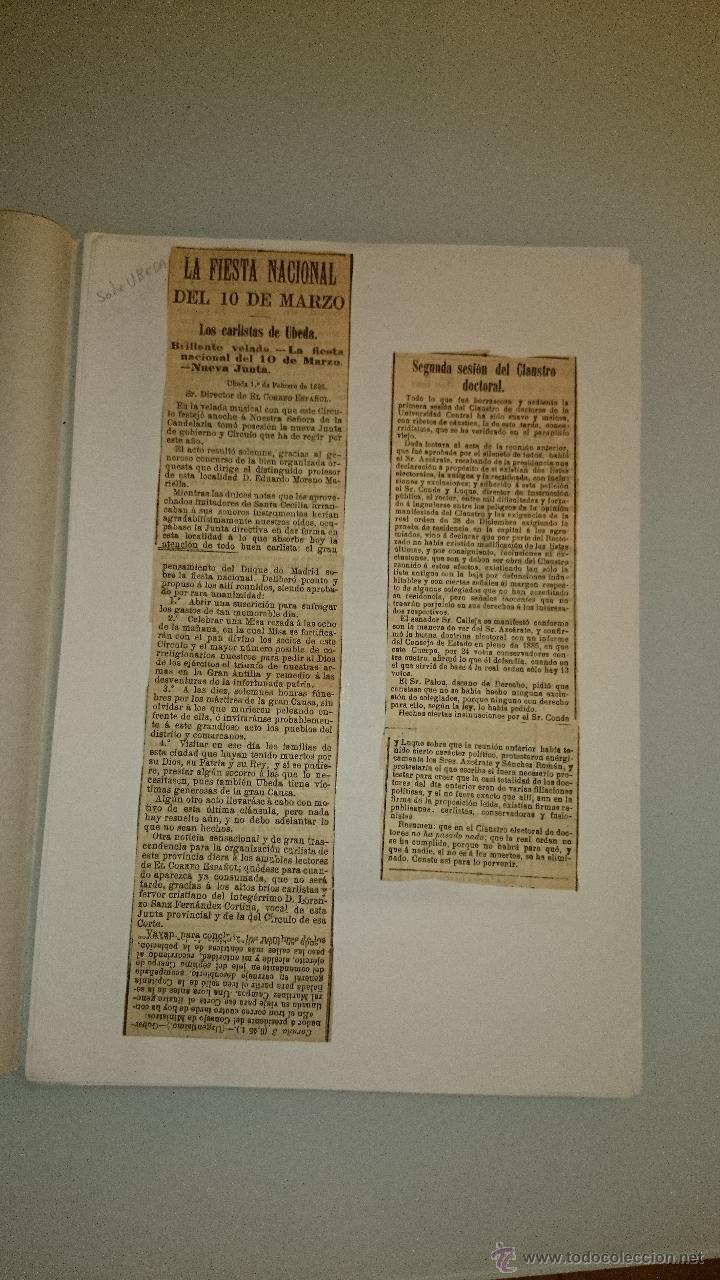 Manuscritos antiguos: &Uacute;BEDA JA&Eacute;N MANUSCRITOS CARLISMO 1896 - Foto 4
