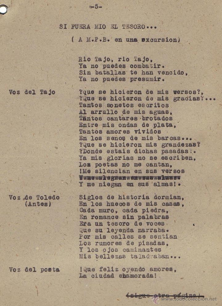 Manuscritos antiguos: CONJUNTO DE 8 POES&Iacute;AS PARA UN CONCURSO. - Foto 3