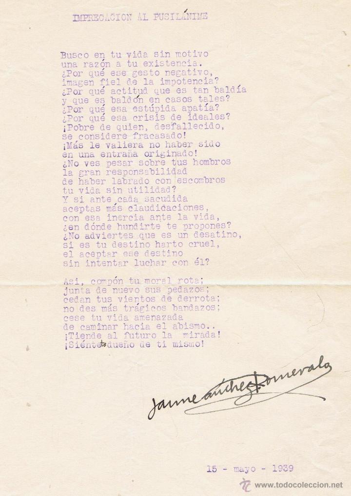 Manuscritos antiguos: POES&Iacute;A PREPARADA PARA UN CONCURSO. - Foto 1