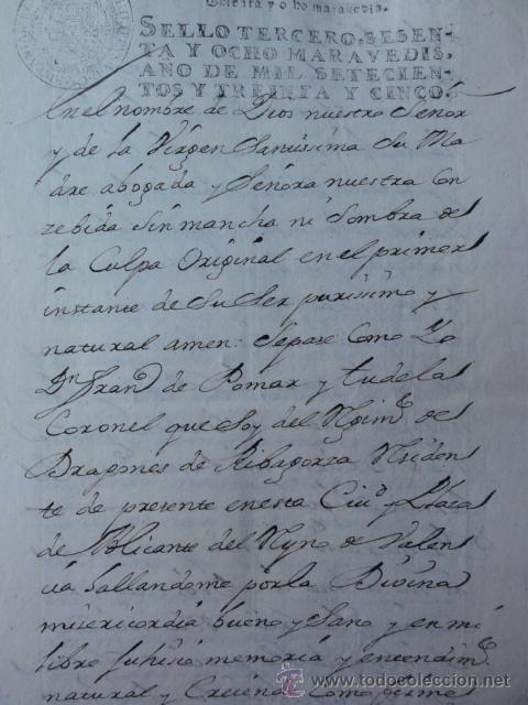Manuscritos antiguos: Testamento Coronel Pomar - Foto 2