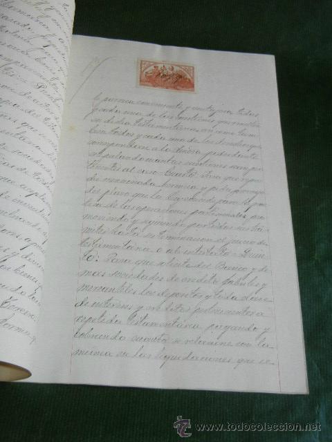 Manuscritos antiguos: DOCUMENTO NOTARIAL PODER NOTARIA DE LUIS RUFASTA BANUS, BARCELONA 1904 - Foto 2