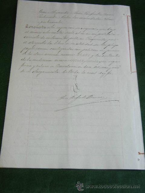 Manuscritos antiguos: DOCUMENTO NOTARIAL PODER NOTARIA DE LUIS RUFASTA BANUS, BARCELONA 1904 - Foto 3